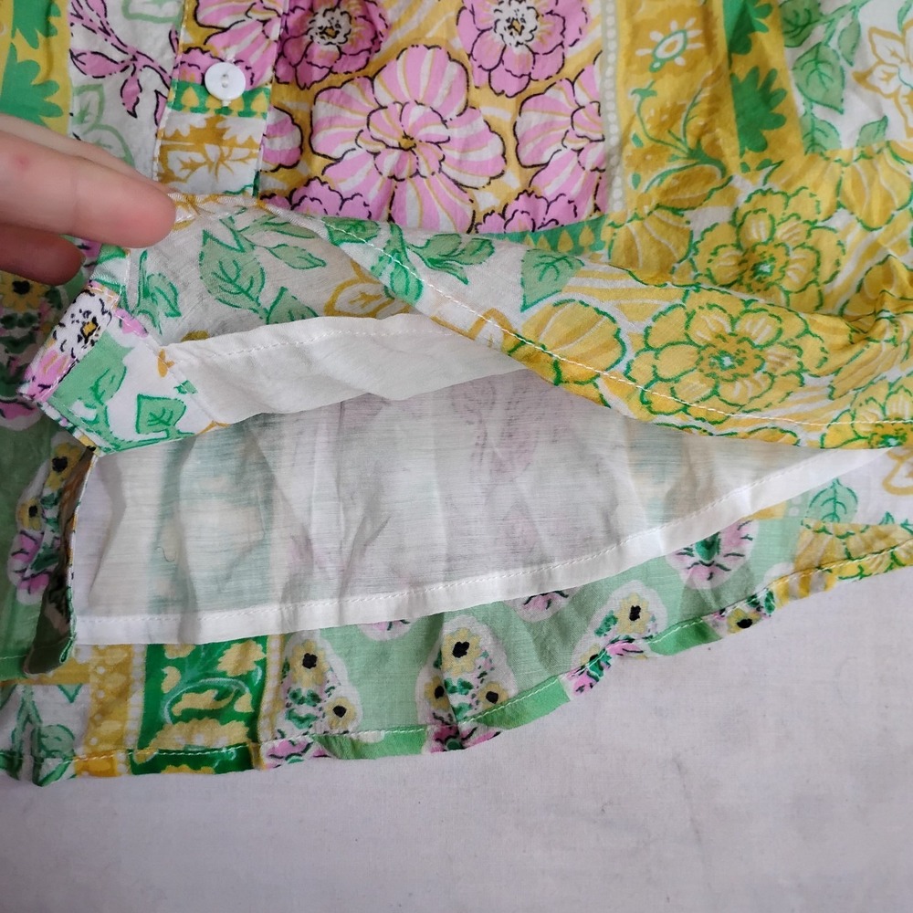 Fate Top Small Puff Sleeve Patchwork Mixed Floral… - image 4